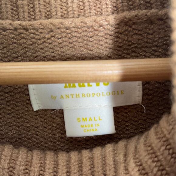 ANTHROPOLOGIE x MAEVE Crystal Tunic Sweater Tan Camel {L41} - Picture 4 of 5